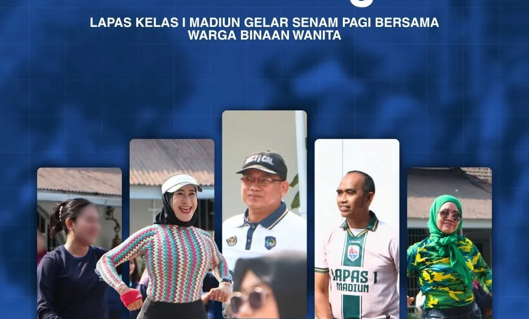 Sehat dan Bugar, Lapas Kelas I Madiun Gelar Senam Pagi Bersama Warga Binaan Wanita