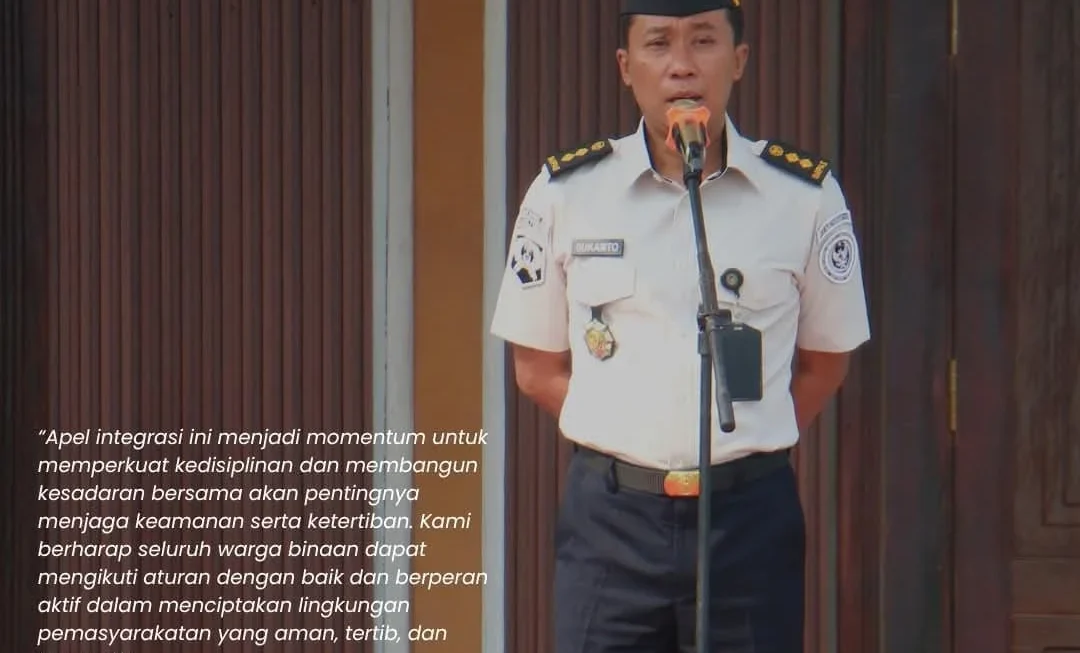 Perkuat Kedisiplinan dan Ketertiban, Lapas Kelas I Madiun Gelar Apel Integrasi Warga Binaan