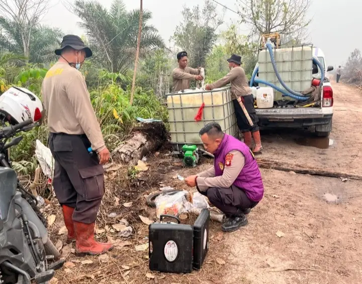 Secangkir Kopi dan Dukungan Psikologi, Cara Polda Kalteng Jaga Semangat Petugas Karhutla